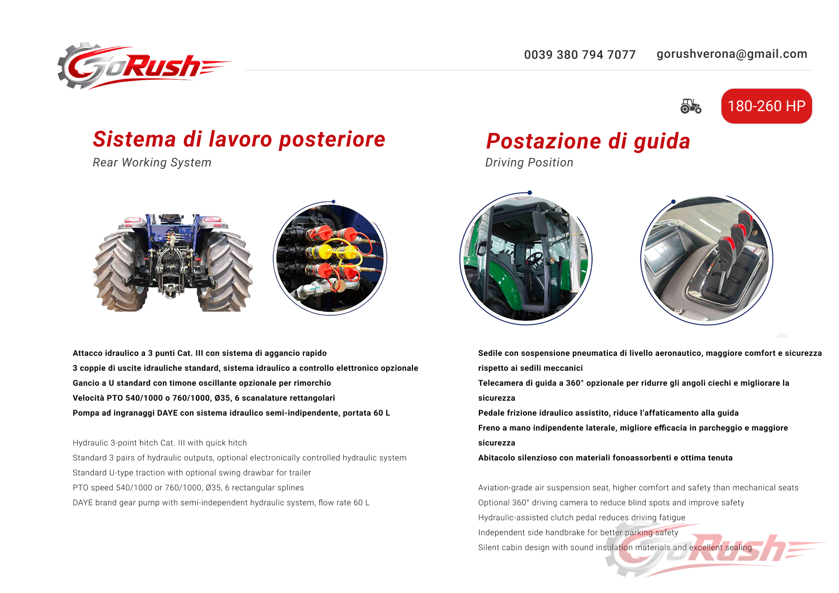 Trattore 180-260 HP 3